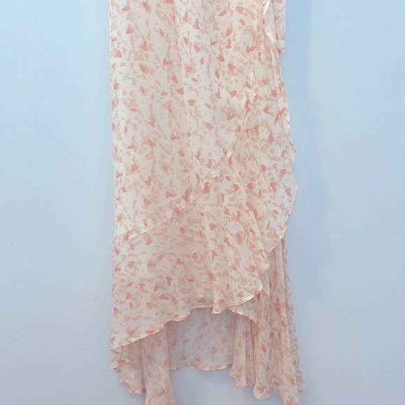 NWOT ECRU Nyongo Ruffle Wrap Tank Floral Dress in peach - size 6 - Picture 7 of 10